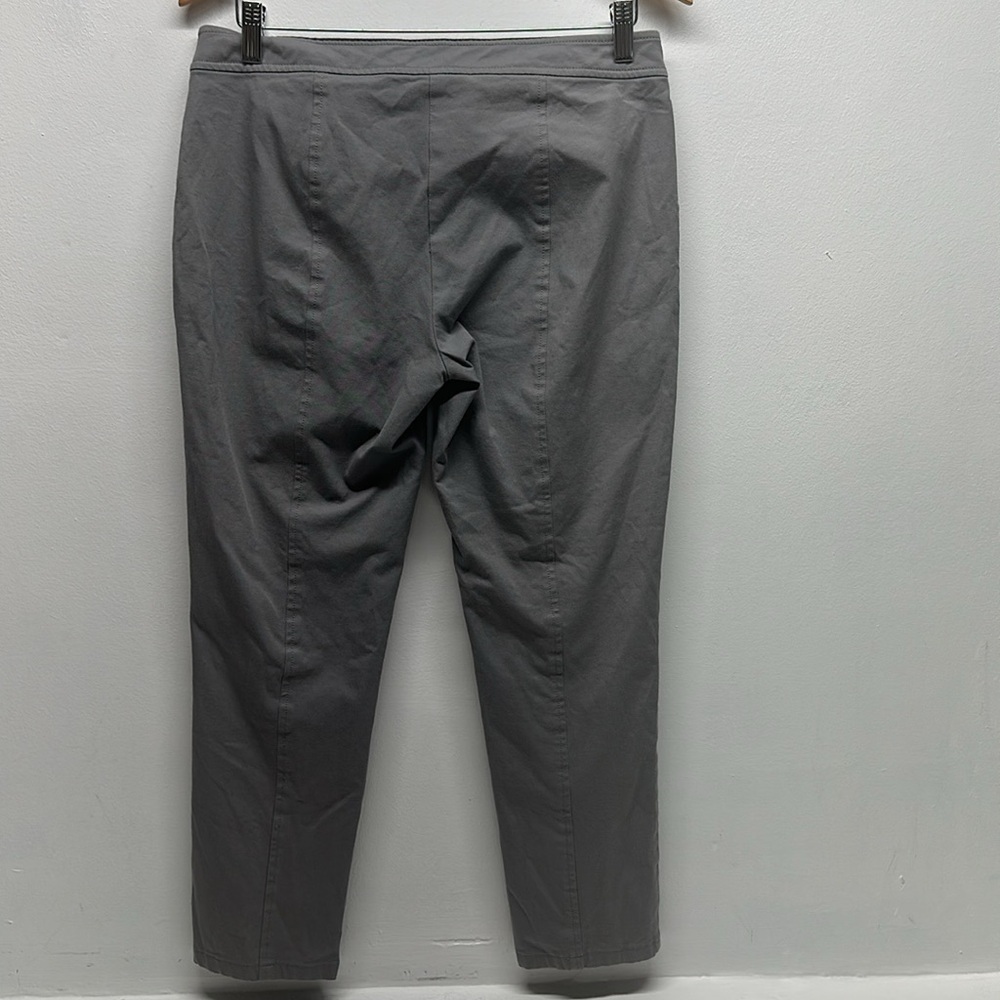 Eileen Fisher Pants Trouser Career Pant Cotton Stretch Zip Fly Gray Size Small - Picture 3 of 9